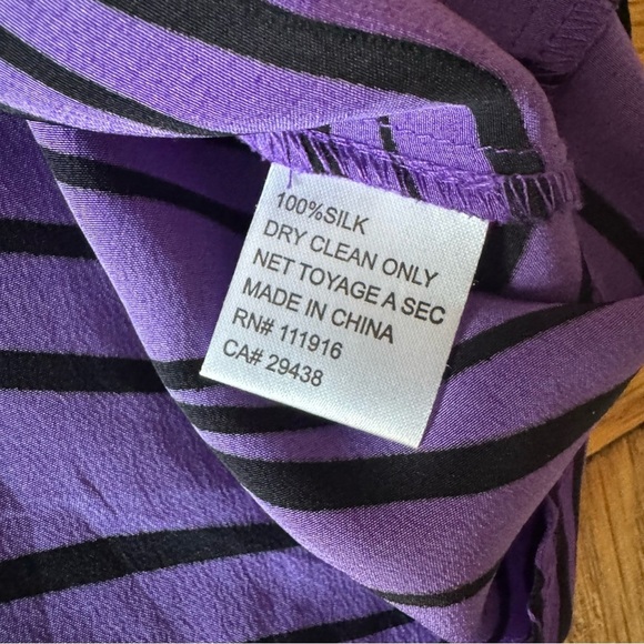 Yumi Kim Small Silk Mini Dress Purple Black Abstract Print Sleeveless Pockets - Picture 5 of 8